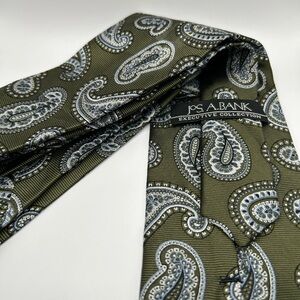Jos. A. Bank Olive Paisley Tie